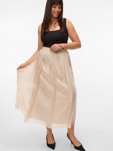 Vero Moda Curve Rok 'VMCVips' in Beige