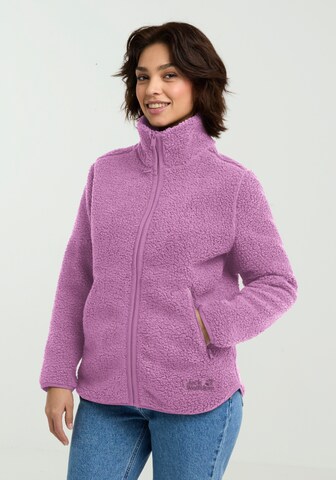 JACK WOLFSKIN Athletic fleece jacket in Purple: front
