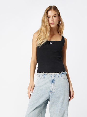 Calvin Klein Jeans Top in Zwart: voorkant