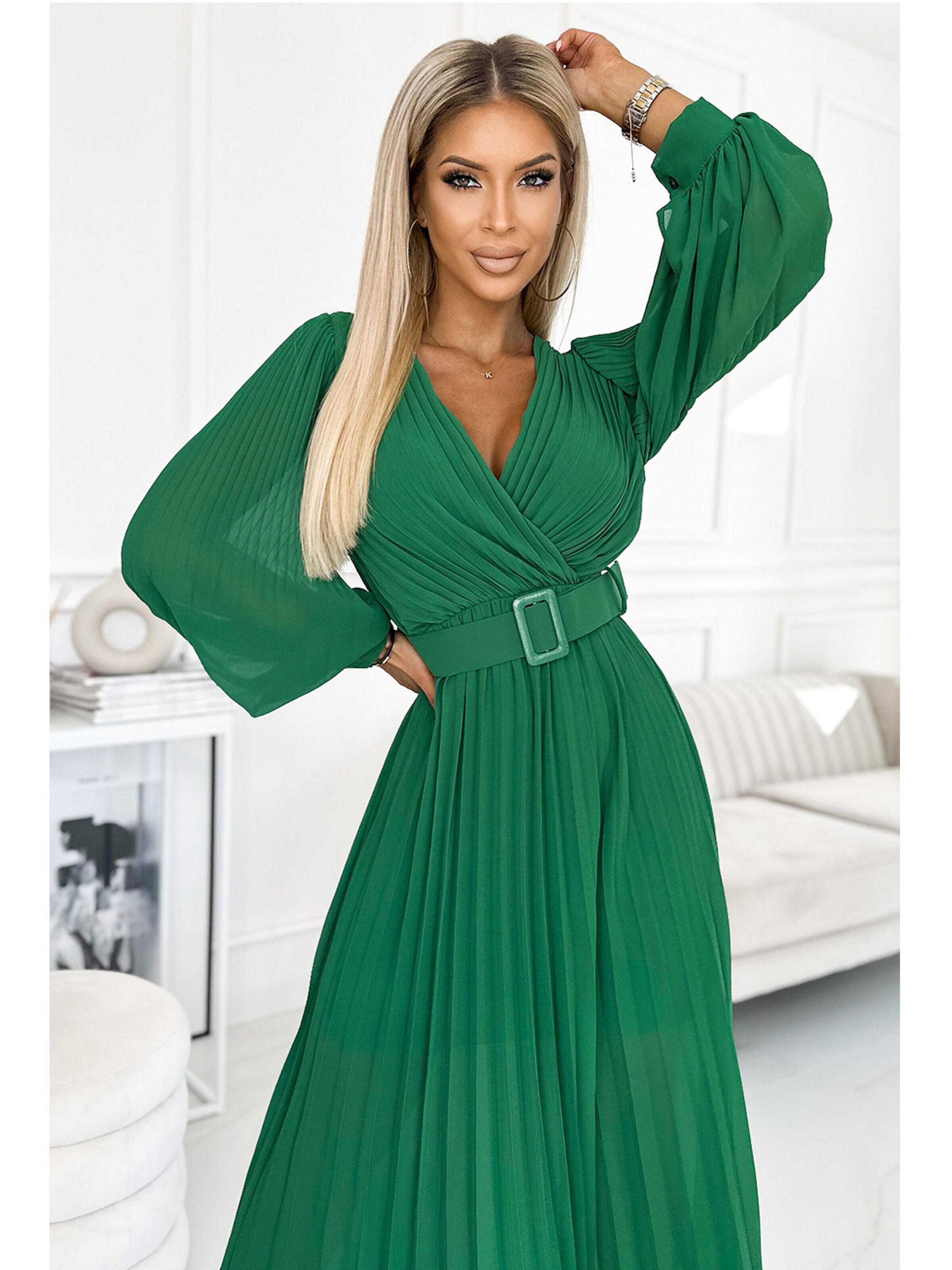 Numoco Kleid 'Klara'‌‌‌‌‌‌‌‌‌ in Grün