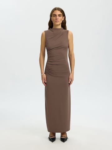 SELECTED Jurk in Bruin