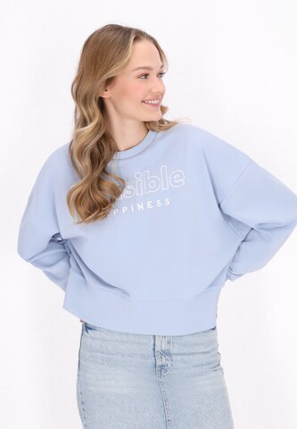 MYMO Sweatshirt 'Back to School' in Blauw: voorkant