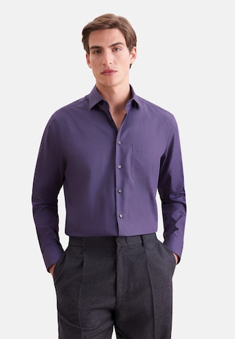 SEIDENSTICKER Comfort fit Overhemd in Lila: voorkant