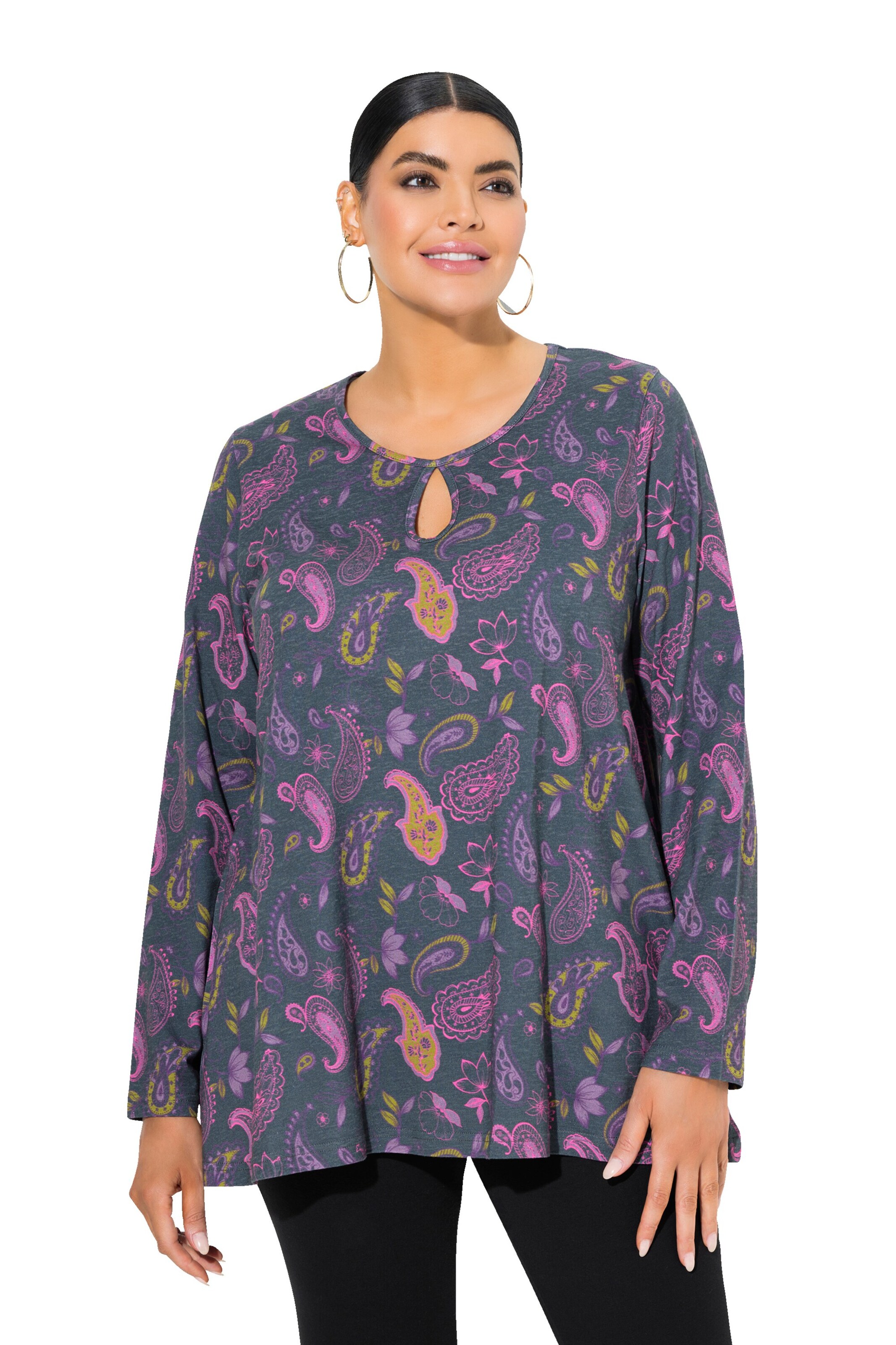 Ulla Popken Shirt in Blauw: voorkant