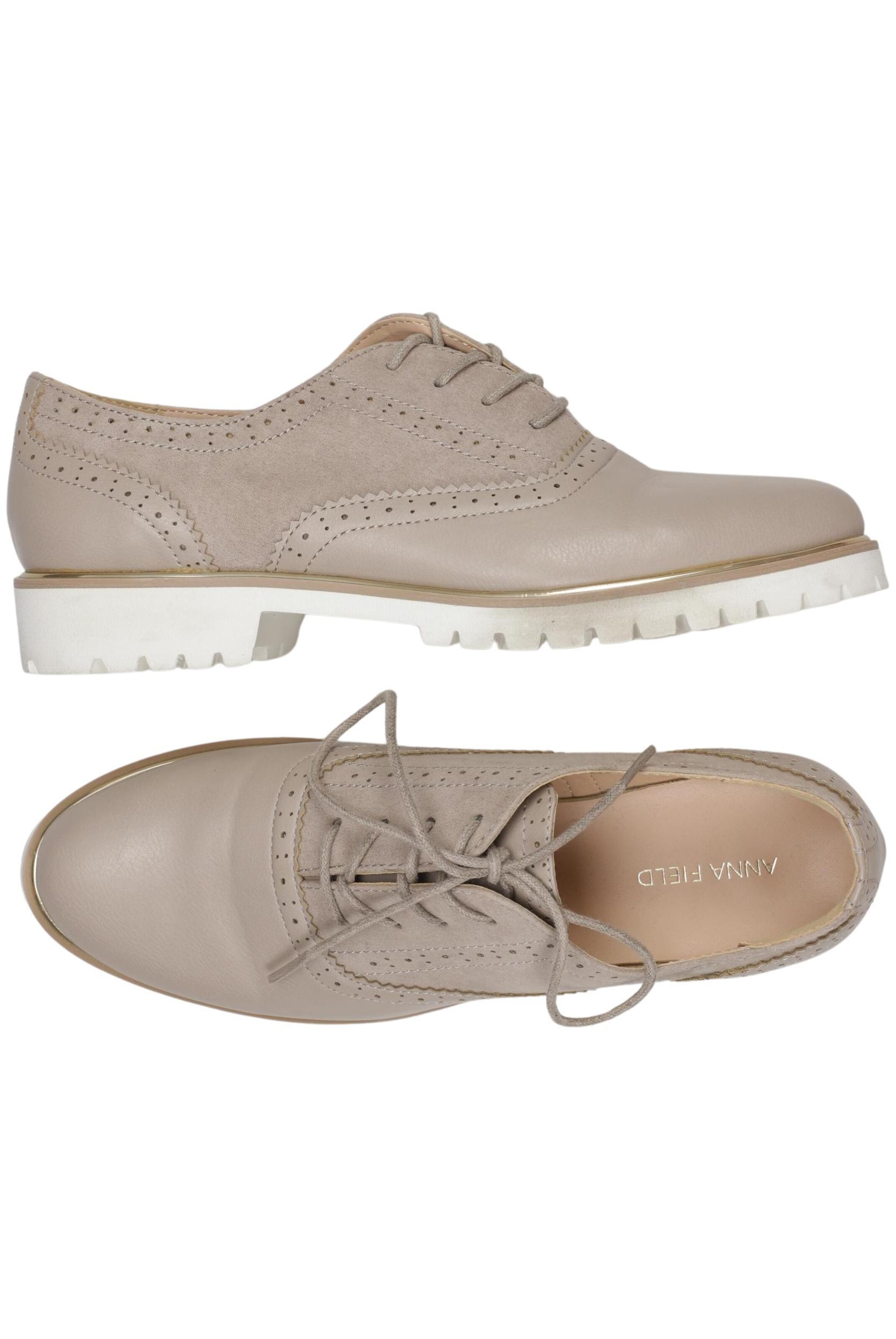 Anna Field Flats & Loafers in 38 in Beige: front