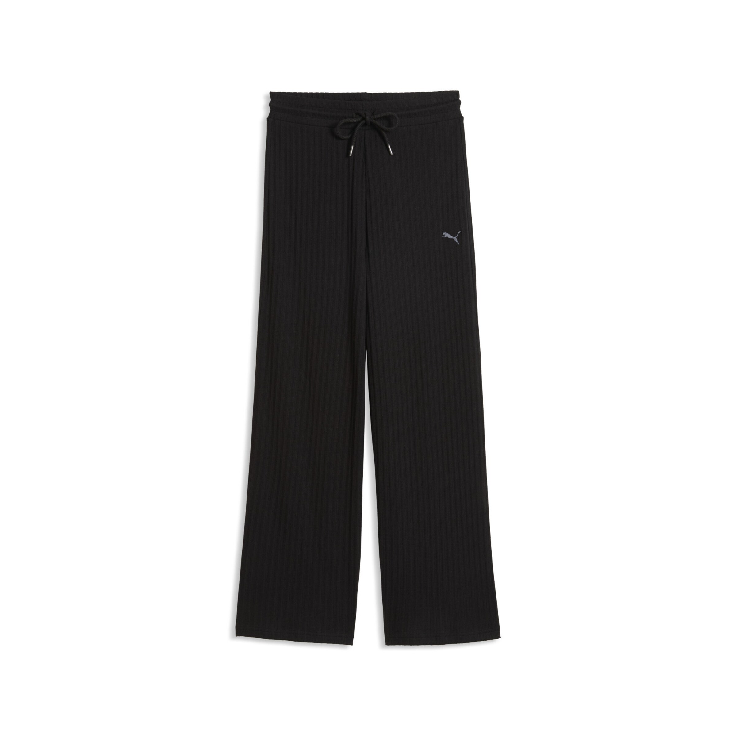 PUMA Wide leg Sportbroek 'Her' in Zwart: voorkant