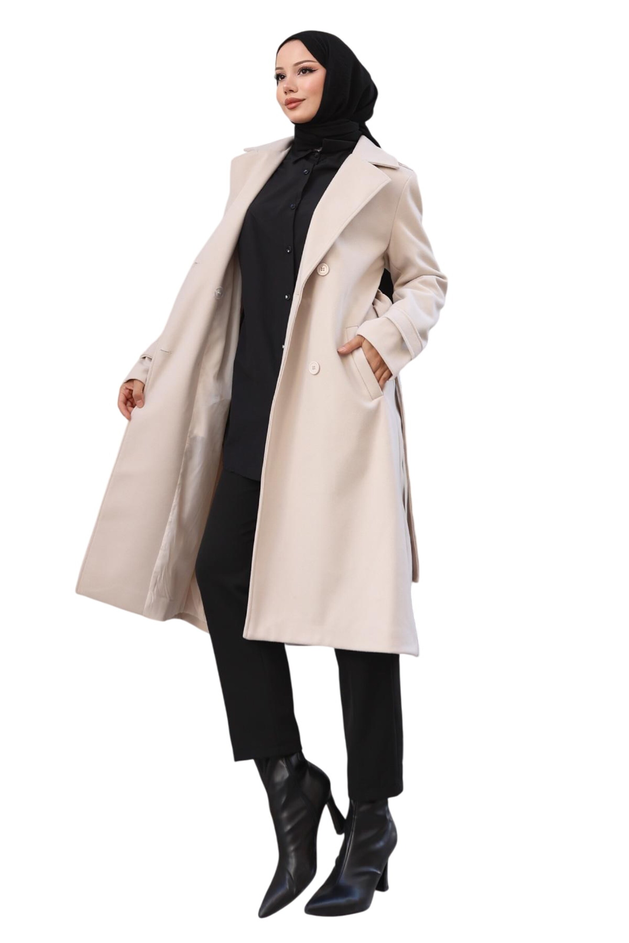 MODAMIHRAM Between-seasons coat in Beige