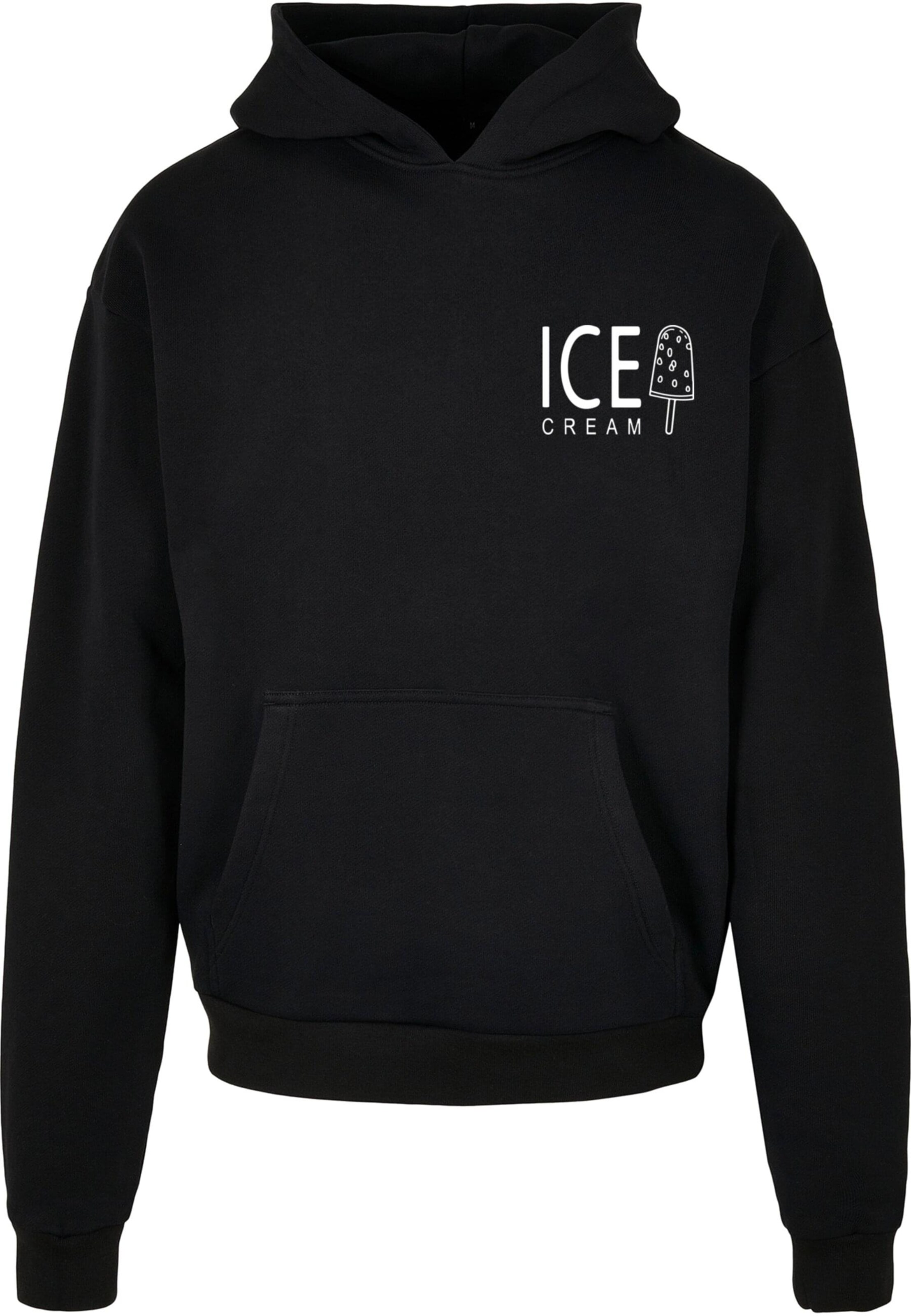 Merchcode Sweatshirt 'Ice Cream' in Black: front