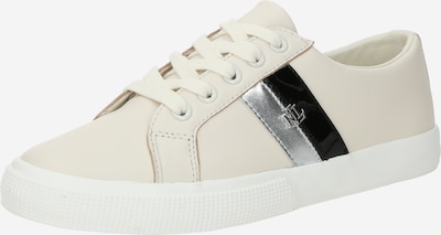 Lauren Ralph Lauren Sneakers low 'Janson II' i svart / sølv / ullhvit, Produktvisning