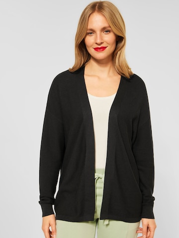 STREET ONE Knit Cardigan in Black: front