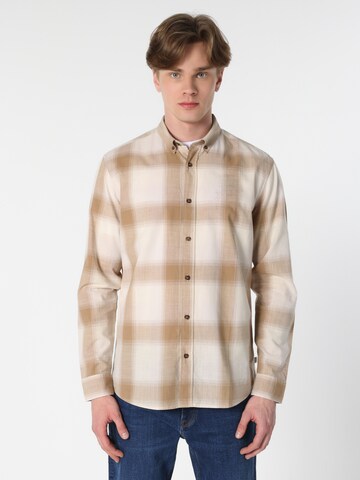 Colin's Regular fit Overhemd in Beige: voorkant