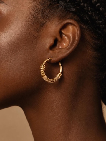 Alster Herz - Pendientes 'Zanzibar Weave' en oro
