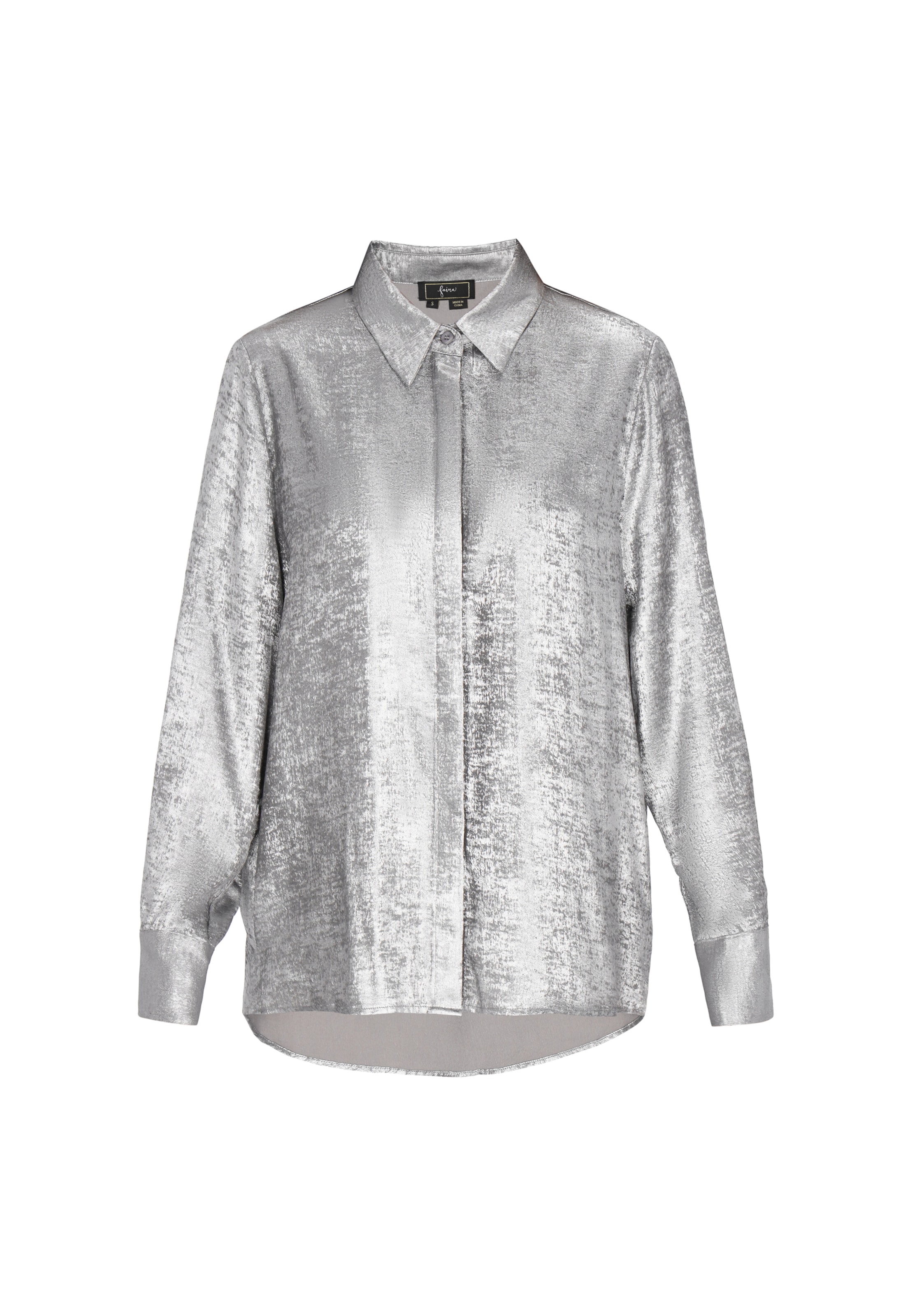 faina - Blusa en plata: frente