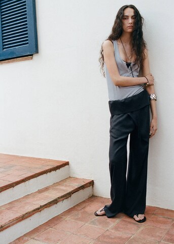 MANGO Regular Pants 'Ginny' in Grey: front