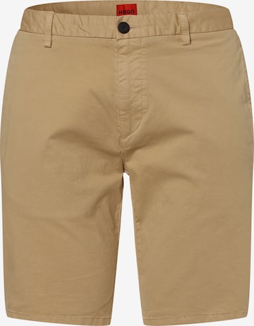 Coupe slim Pantalon chino 'David' HUGO en beige : devant