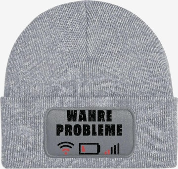 Youth Designz Beanie 'Wahre Probleme' in Grey: front