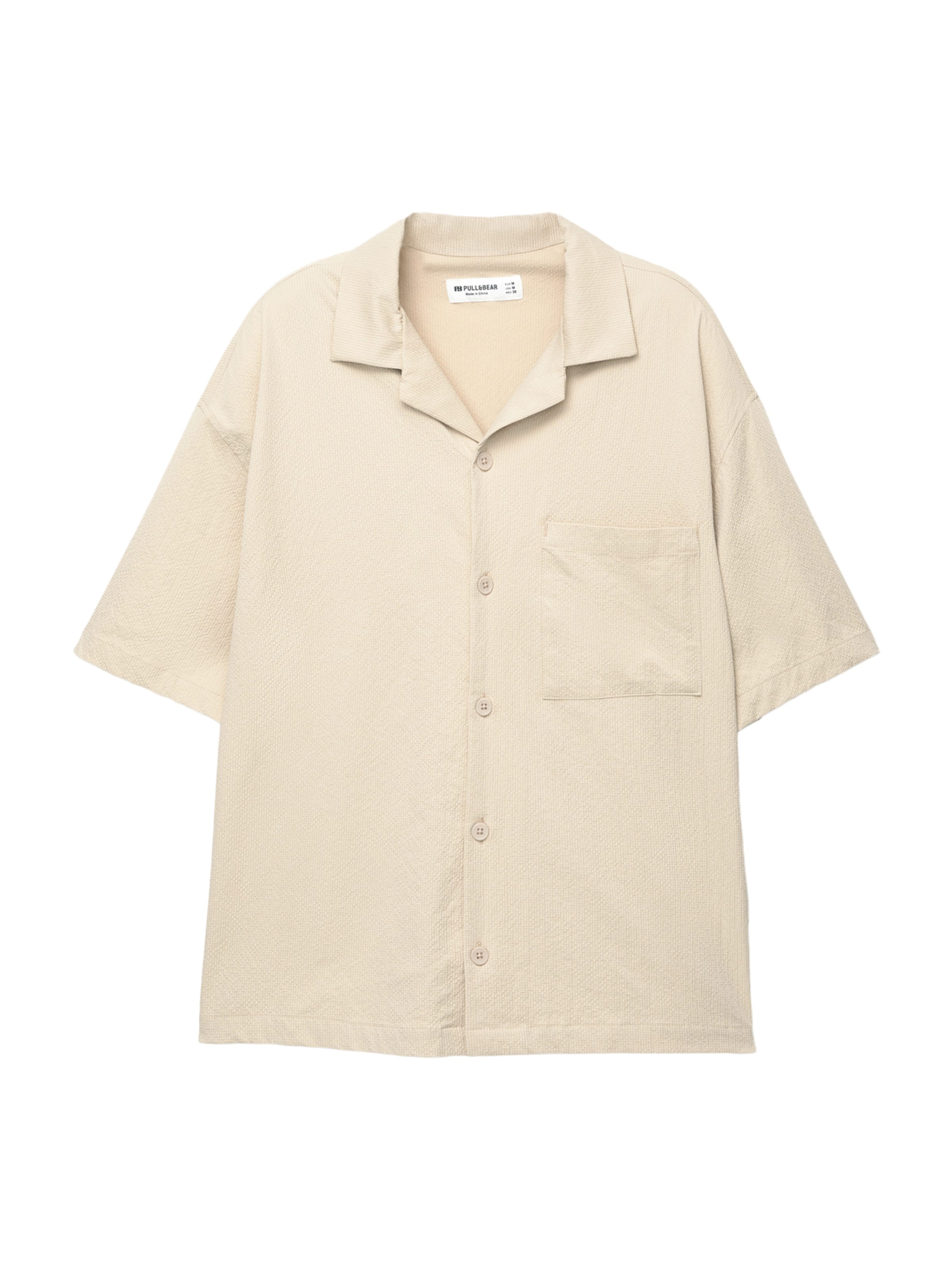 Pull&Bear Comfort fit Ing - bézs: elől