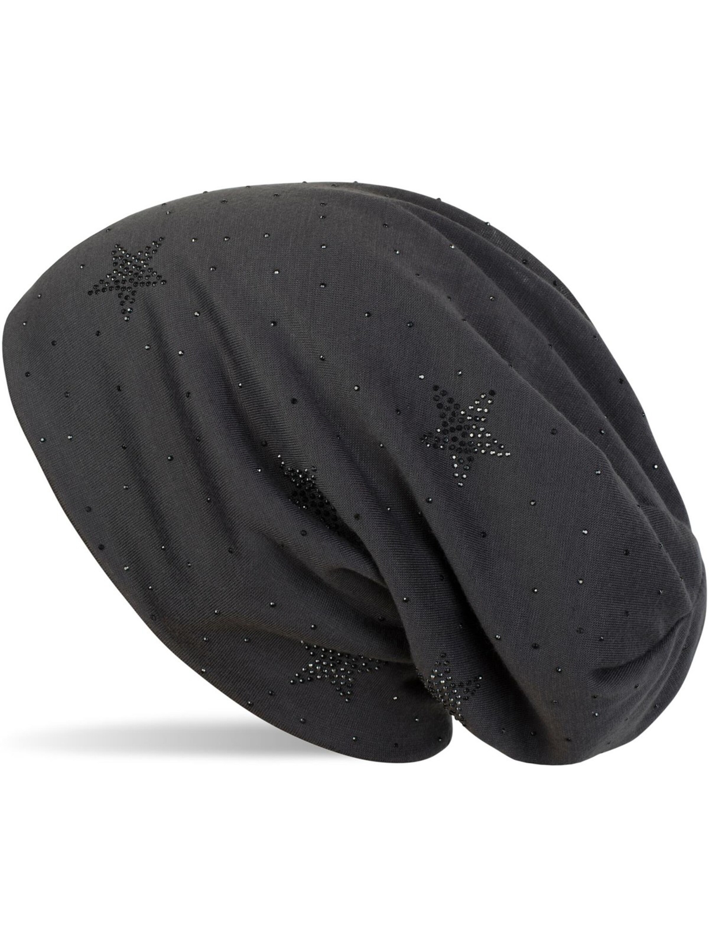 styleBREAKER Beanie 'Beanie mit Strass Sterne' in 54-64 in Anthracite, Item view