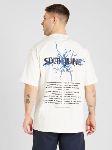 Sixth June T-shirt 'THUNDER' i vit: framsida