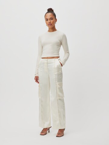 LeGer by Lena Gercke Regular Pleated Pants 'Michelle' in White: front