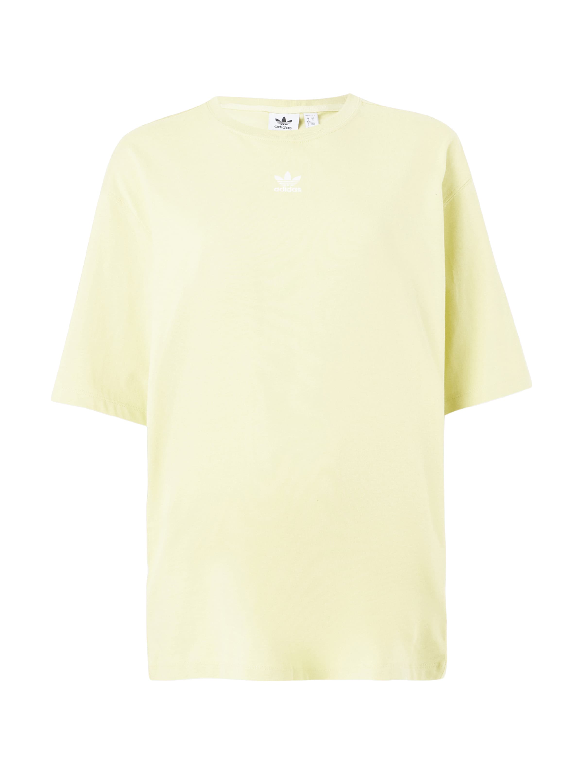 ADIDAS ORIGINALS T-Shirt 'Ess' in hellgelb / weiß, Produktansicht