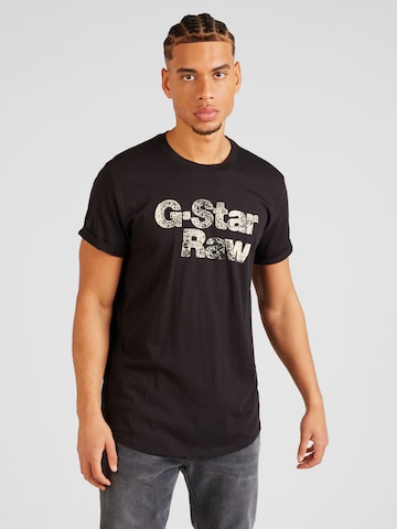 G-Star RAW Μπλουζάκι σε μαύρο: μπροστά