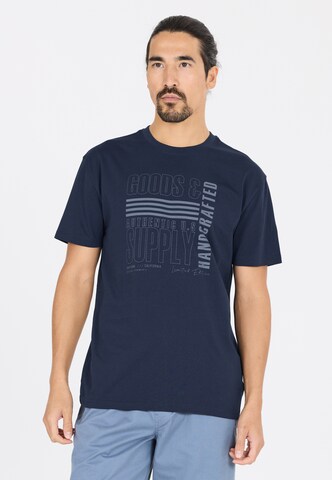 Cruz T-Shirt 'Blueville' in Blau: Vorderseite