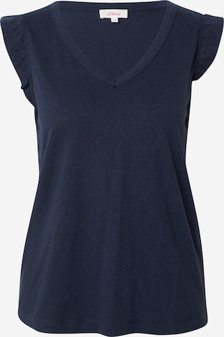 s.Oliver Shirt in Blauw: voorkant