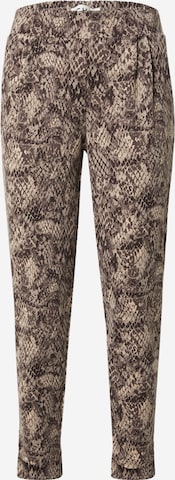 ICHI Regular Pleat-front trousers 'IH Kate' in Brown: front