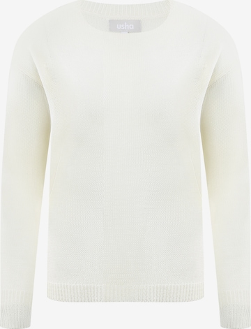 Usha Sweater in White: front