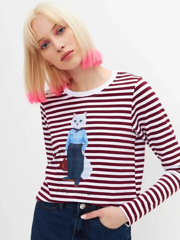 Cat e Lolette Shirt 'Mariner Cat' in Rood