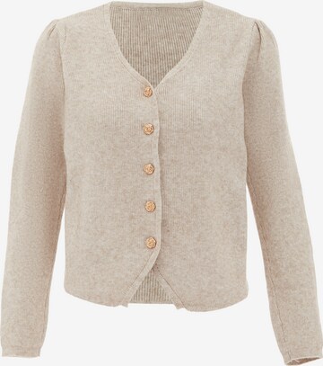 NAEMI Knit Cardigan in Beige: front