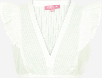 Krüger Madl Trachten-pusero värissä ecru / vihreä, Tuotenäkymä