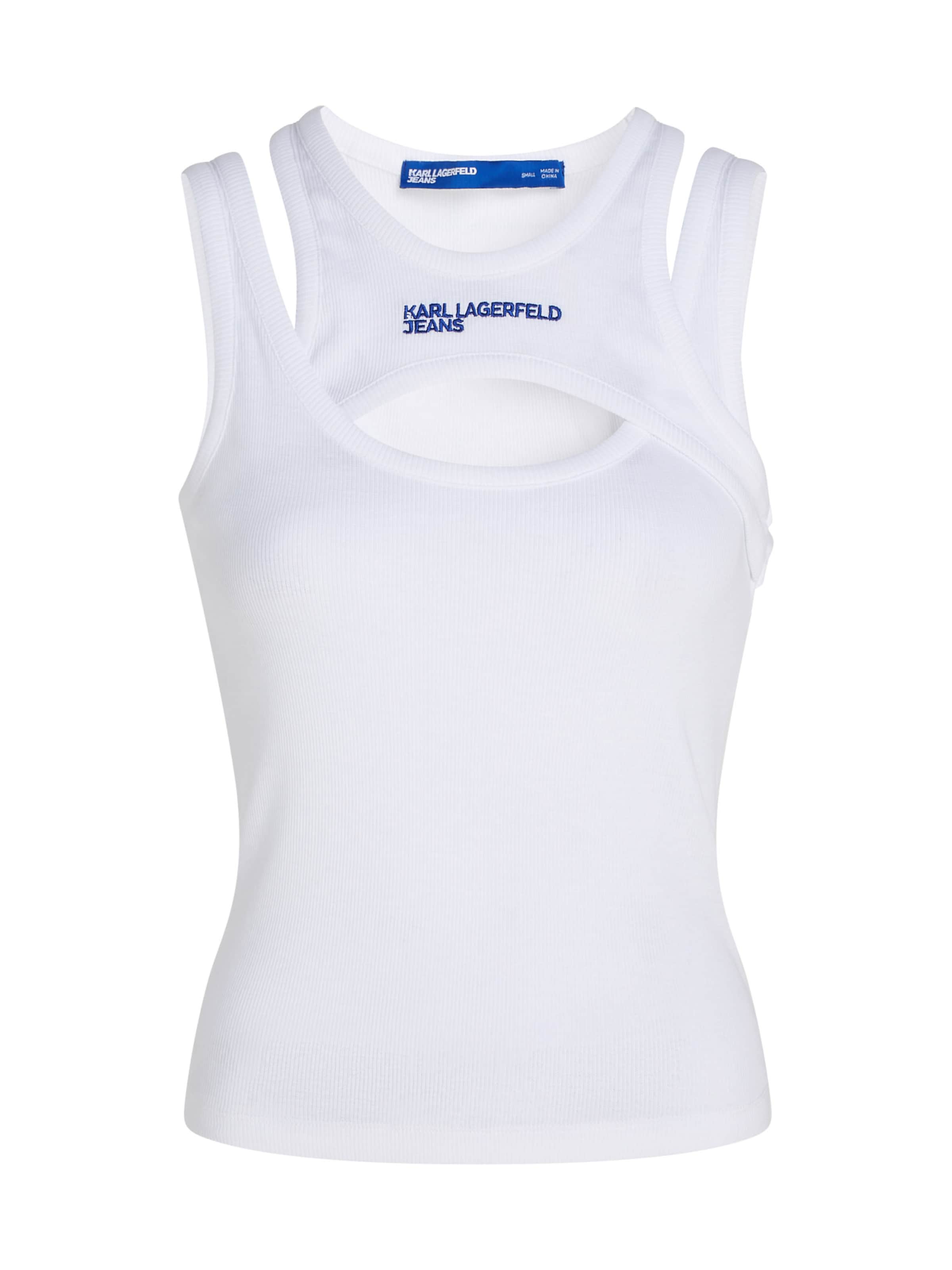 KARL LAGERFELD JEANS Top in Weiß: Vorderseite