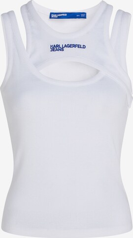 KARL LAGERFELD JEANS Top in White: front