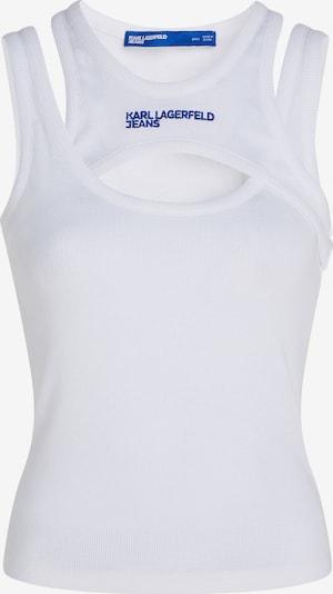 KARL LAGERFELD JEANS Top em genciana / branco, Vista do produto