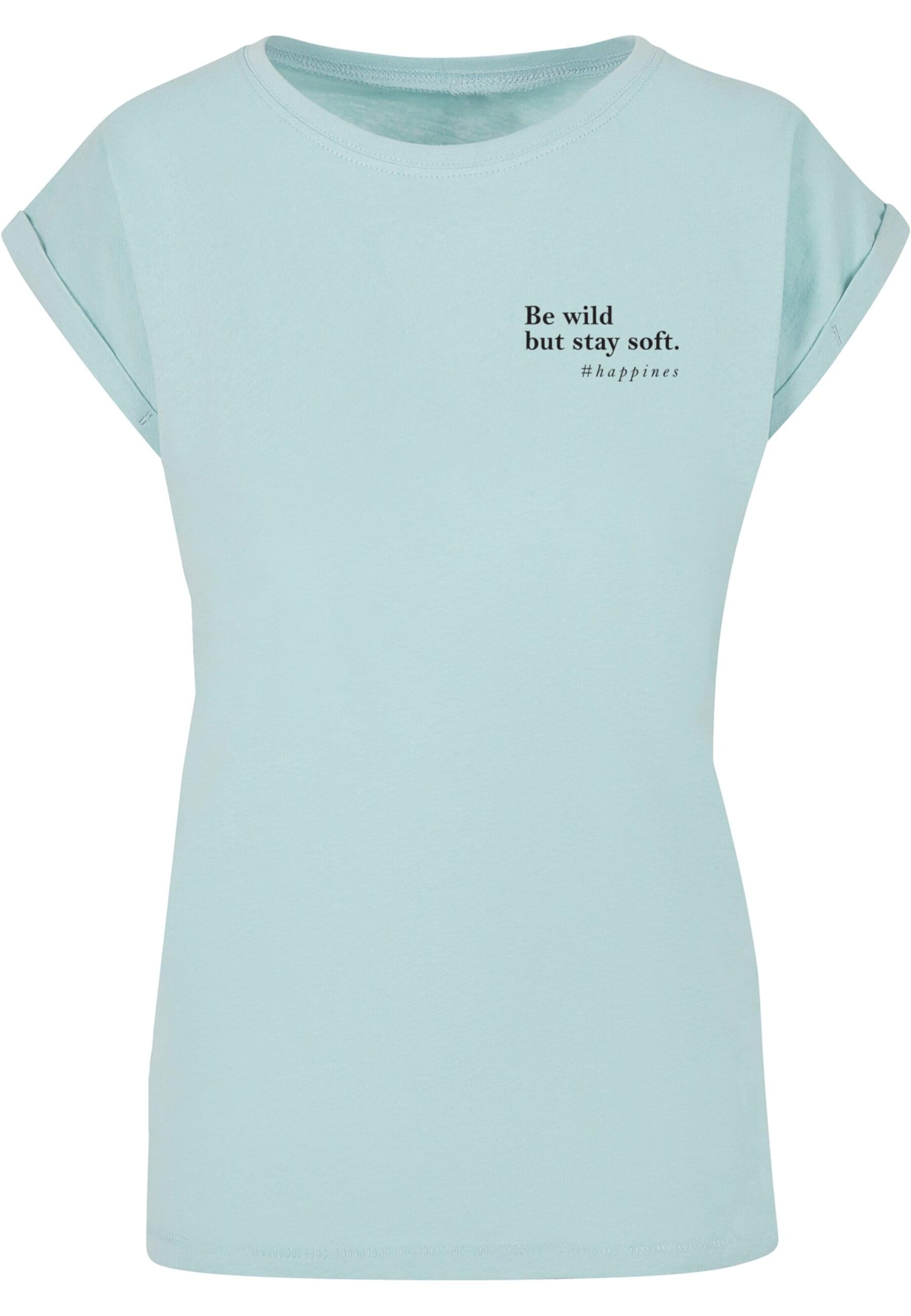 Merchcode Tričko 'Happines' – modrá: přední strana