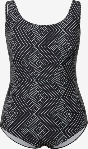 Ulla Popken Swimsuit in Black: front