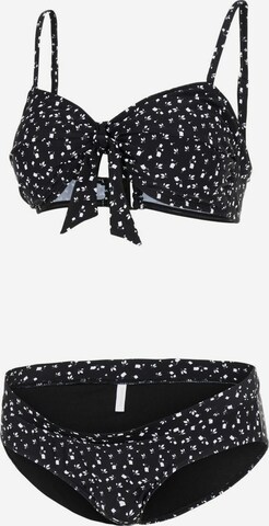 MAMALICIOUS - Balconet Bikini 'Ofelia' en negro: frente