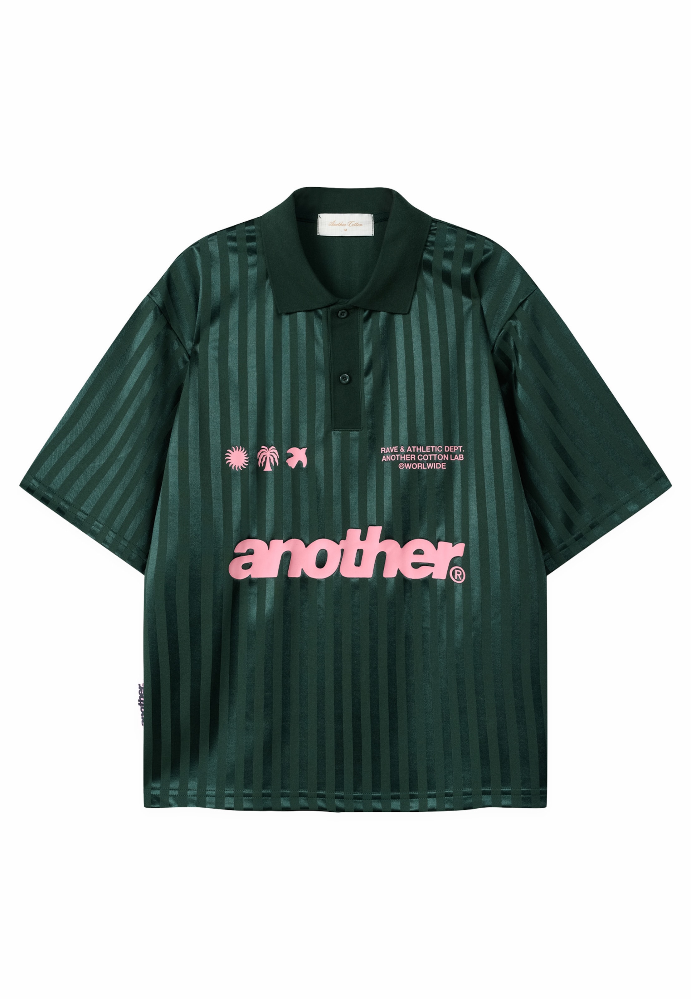 T-shirt Another Cotton Lab en vert : devant