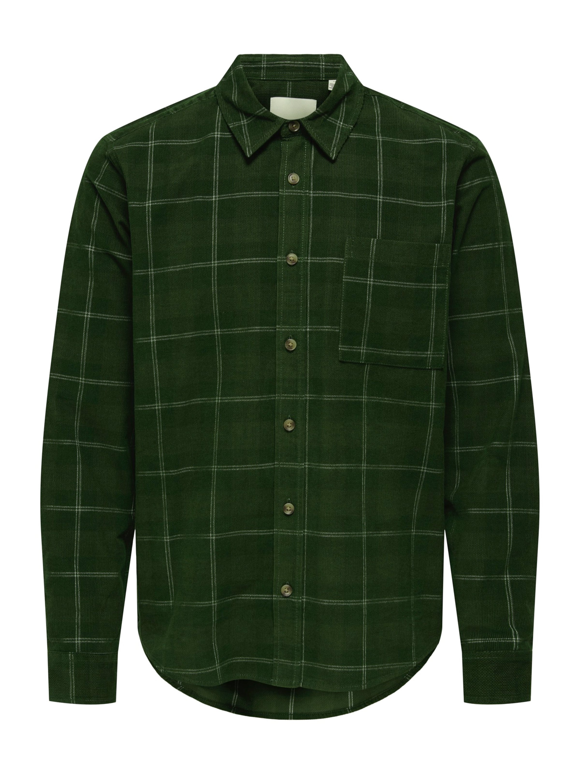 Regular fit Cămașă 'ONSWILLIAM' de la Only & Sons pe verde: față