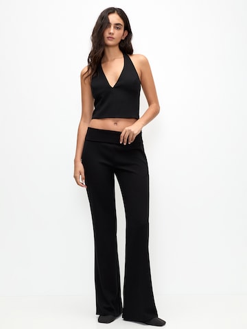 Pull&Bear Flared Pants in Black