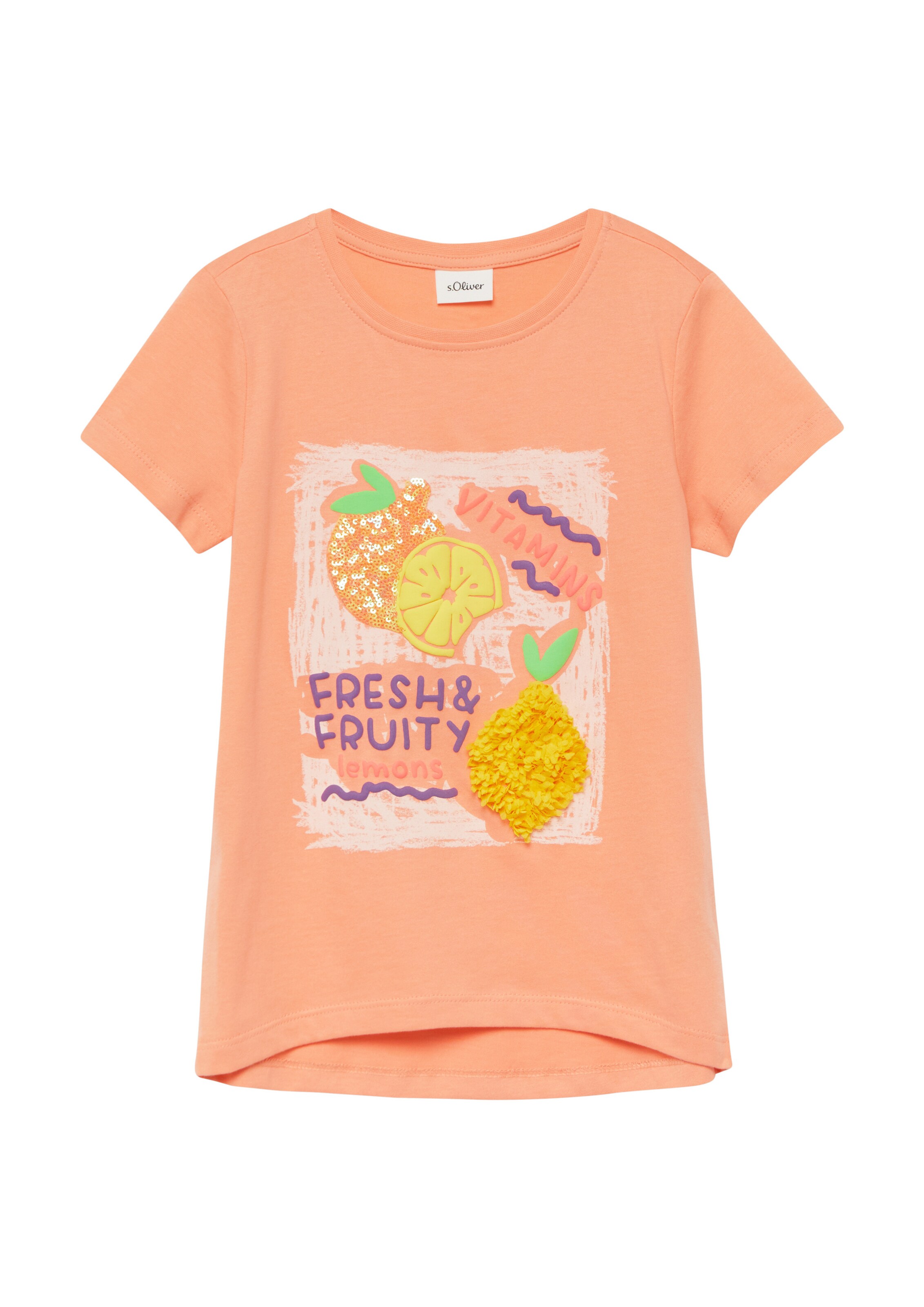 T-Shirt s.Oliver en orange : devant