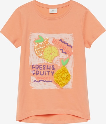 s.Oliver T-Shirt in Orange: Vorderseite