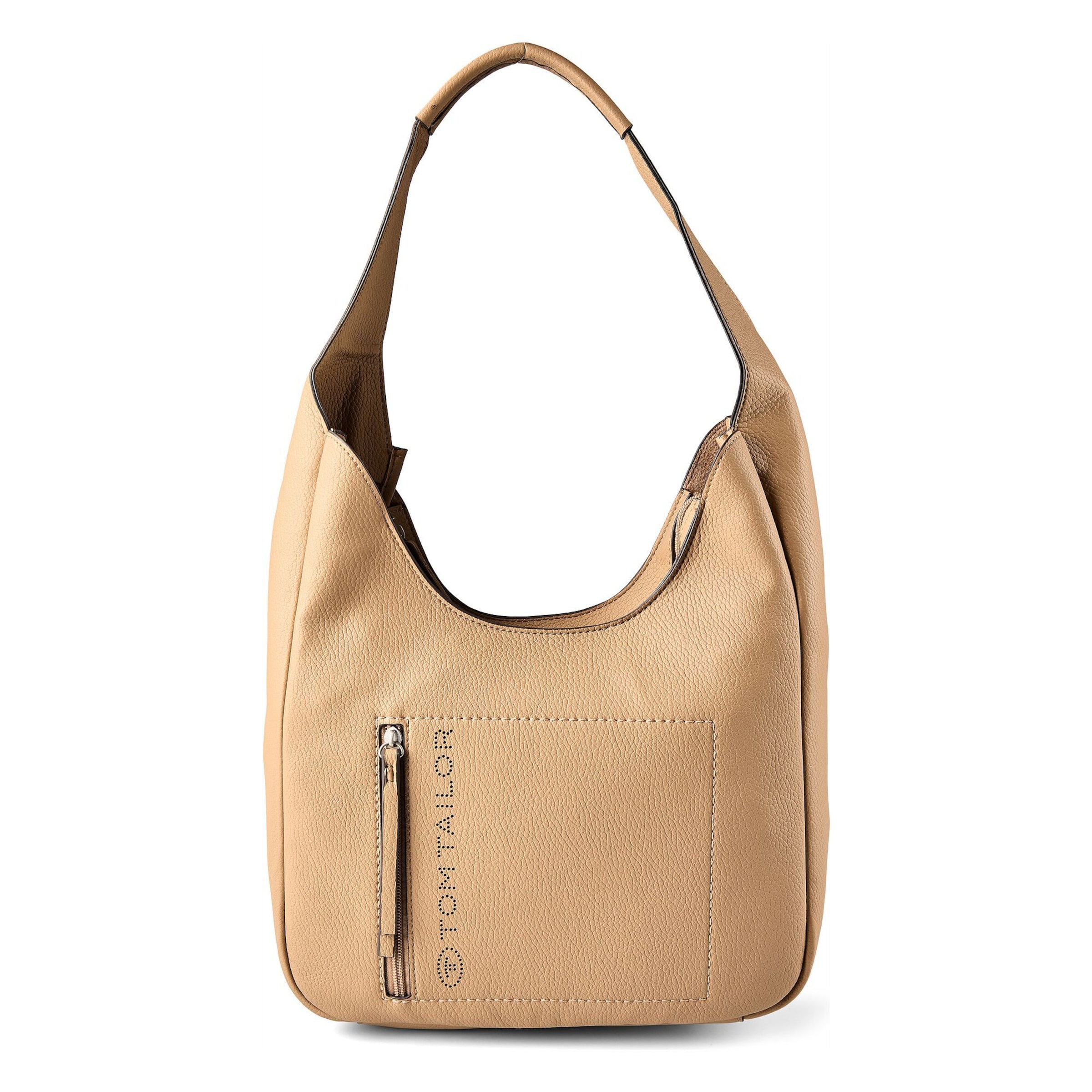 TOM TAILOR Schoudertas 'Analisa' in Beige: voorkant