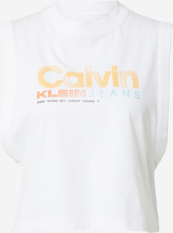 Calvin Klein Jeans Топ в бяло: отпред