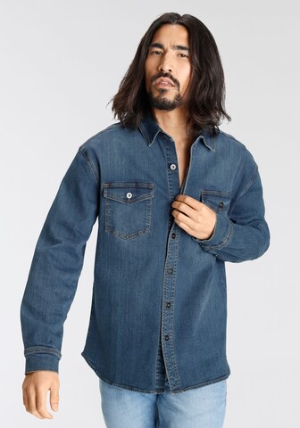OTTO products Regular fit Button Up Shirt in Blue: front