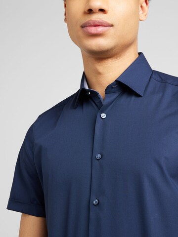 OLYMP - Ajuste regular Camisa de negocios 'Level 5' en azul