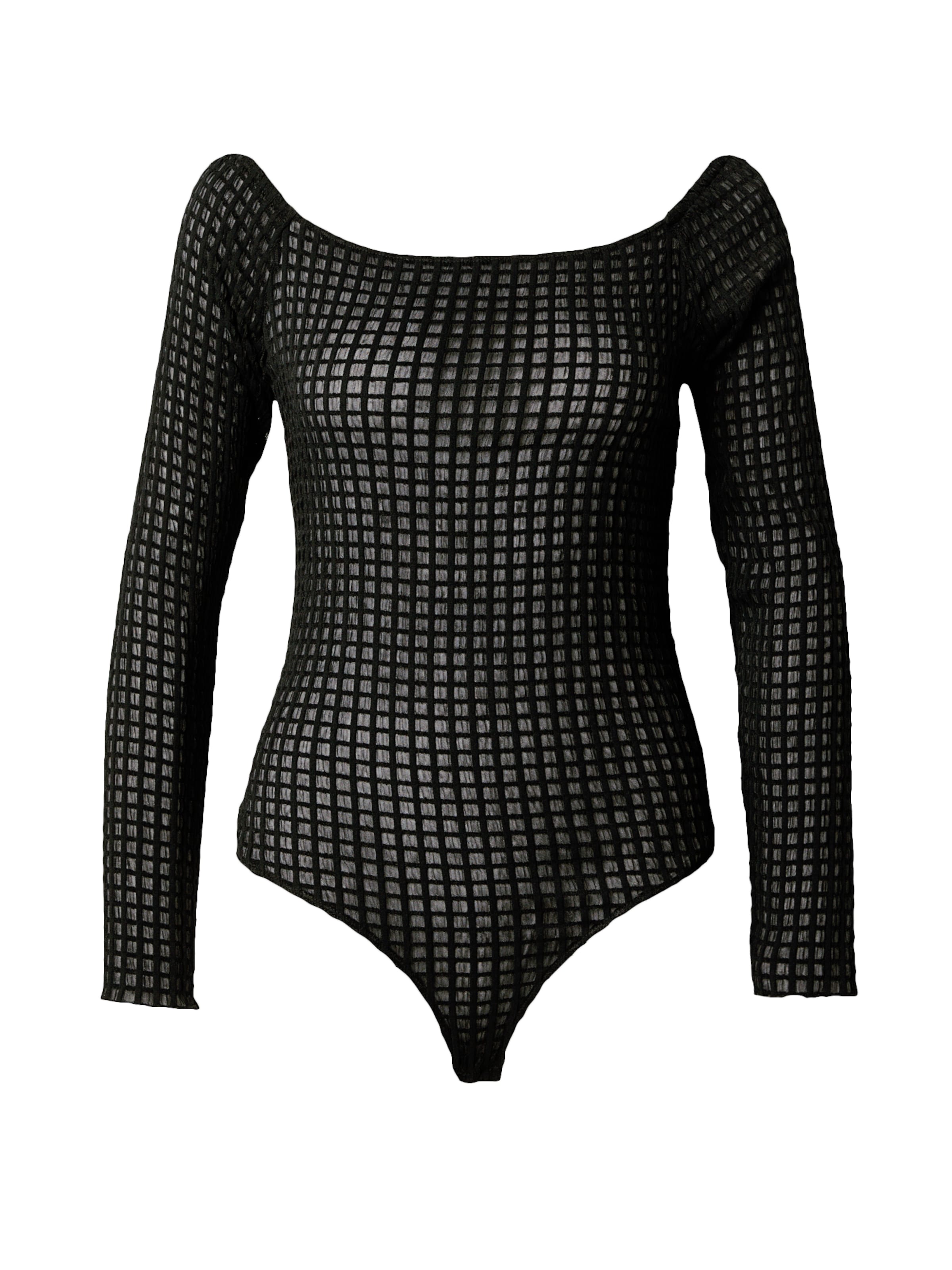 modström Koszula body 'Genifer' w kolorze czarny: przód