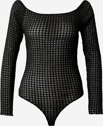 modström Shirt Bodysuit 'Genifer' in Black: front